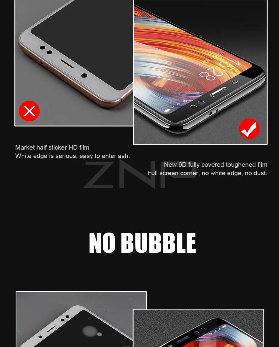 ZNP 9D стекло для Xiaomi Redmi 5 plus Redmi Note 6 5 Pro 5A защита экрана полное покрытие для Redmi S2 4X 6A закаленное стекло