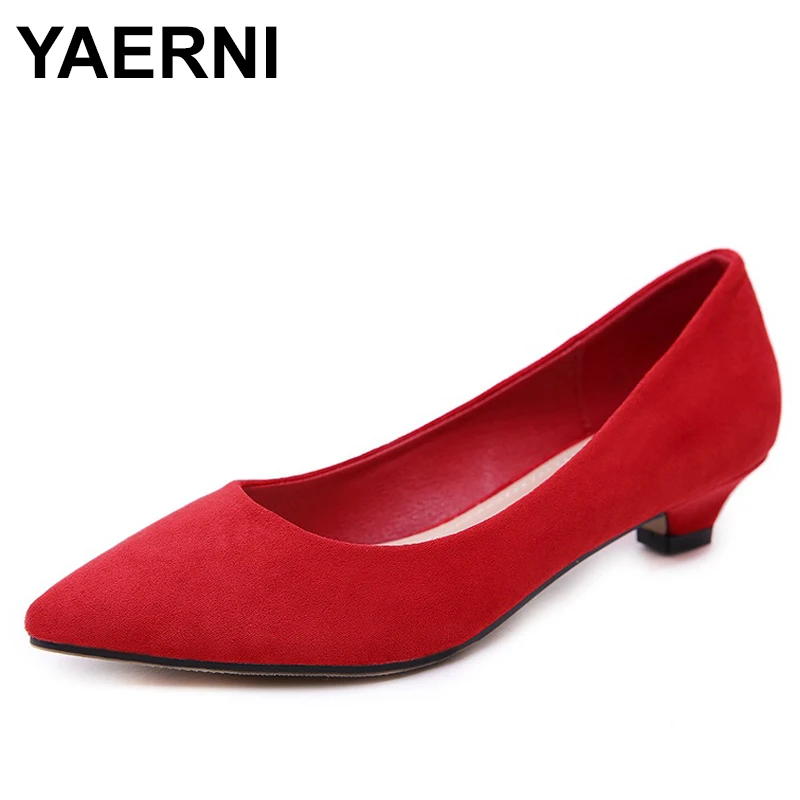 

Женские туфли YAERNI, на низком каблуке, для вечевечерние, банкетные туфли большого размера, весна-осень 2019