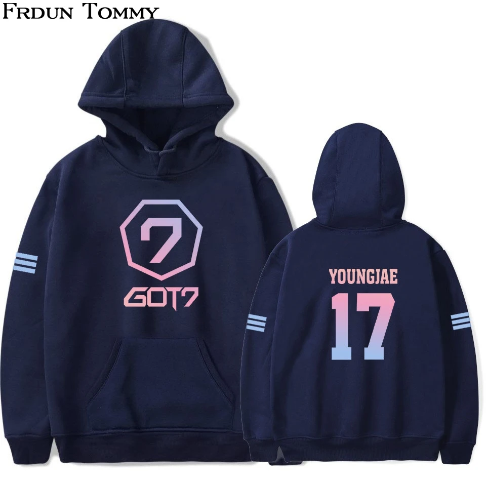 GOT7 толстовка с капюшоном большой размер удобные женские/мужские толстовки