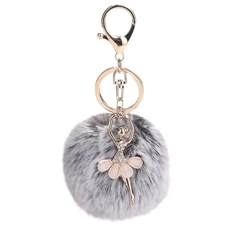 GEMIXI 8CM Милый танцующий ангел брелок-брелок для ключей женский держатель ключей цепи с помпонами подарки для женщин аксессуары для сумок 4,2 дюйма.