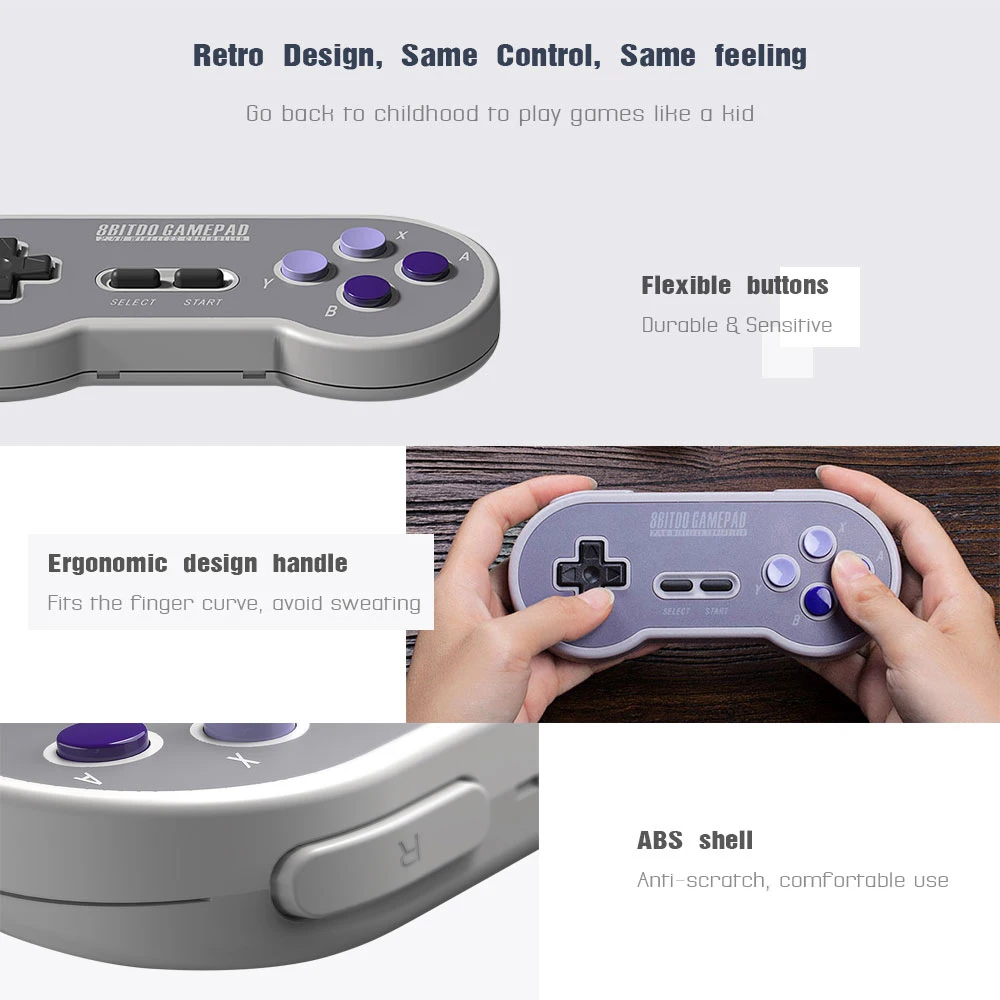 8bitdo SN30 Беспроводной Bluetooth геймпад игровой пульт дистанционного управления с 2 4 г