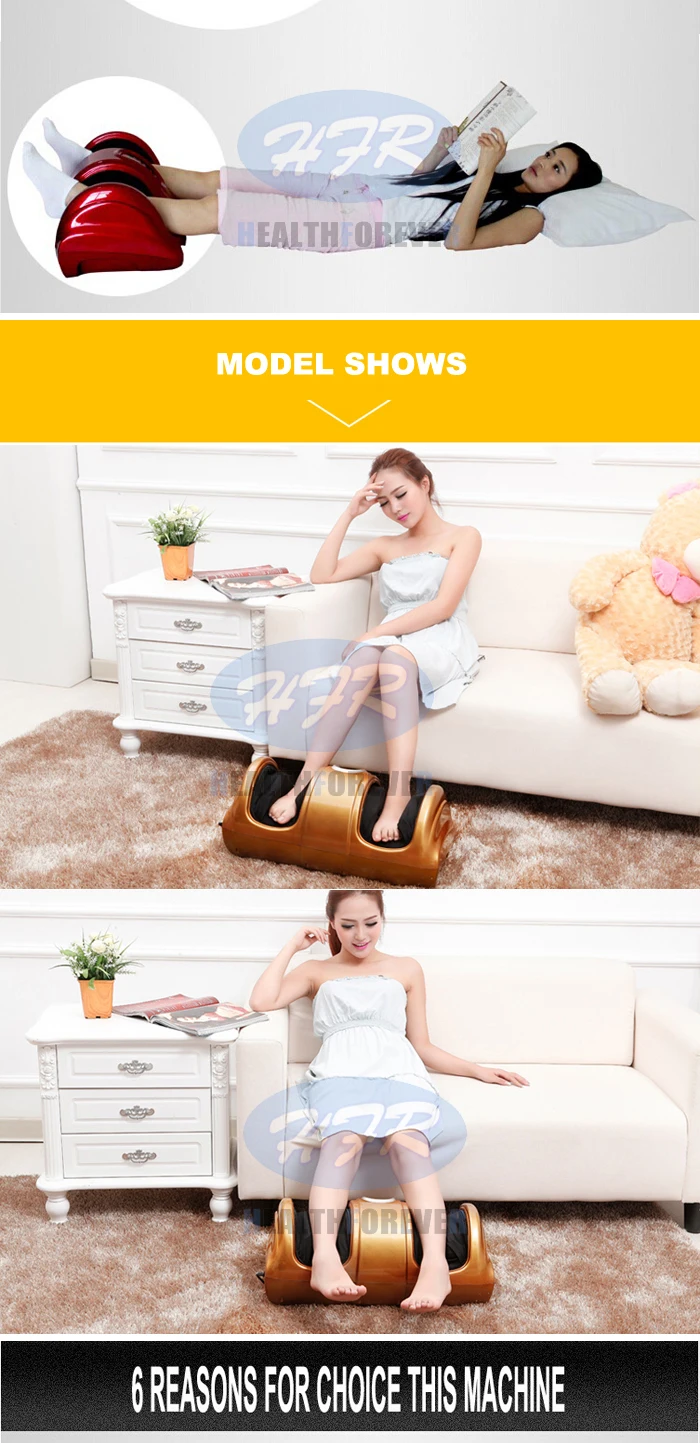 HealthForever Brand Wireless Control Kneading Device Leg Instrument Medialbranch Heated Electric Foot Massage Machine