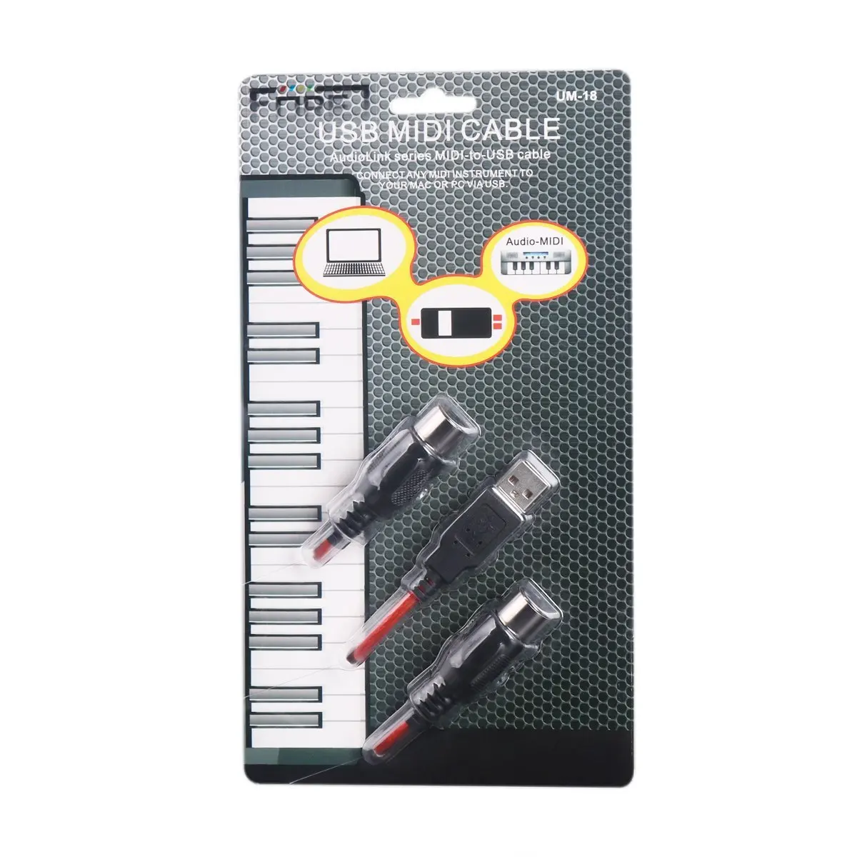 Профессиональные ПК/ноутбук/Mac музыки клавиатура шнур адаптера USB In out MIDI кабель