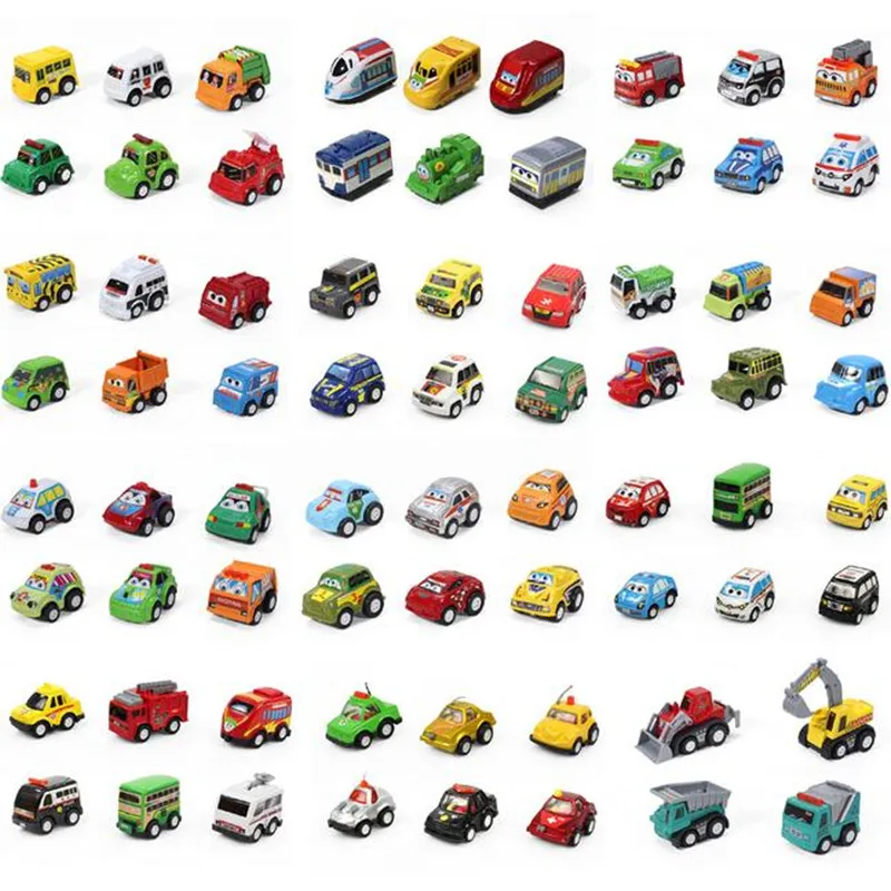 12 шт./компл. детские маленькие игрушки смешанного дизайна мини автомобиль милые