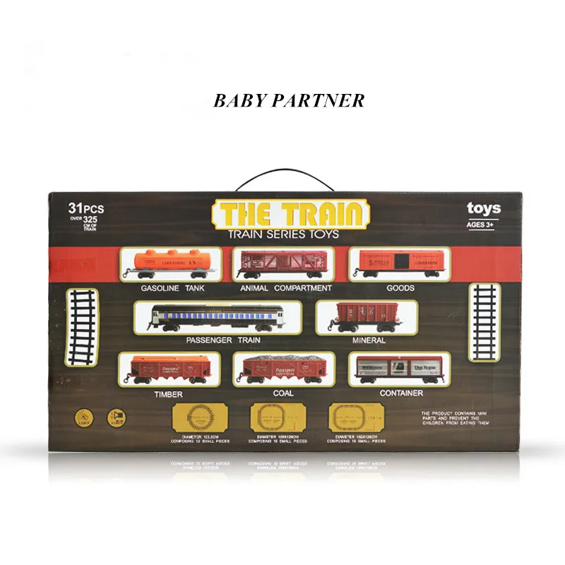 

2017 Kids electric Railway train Toys Classical Enlighten Train Track 17 pcs/set Model Railroad 1/87 Electric Rail Car Kids Toys