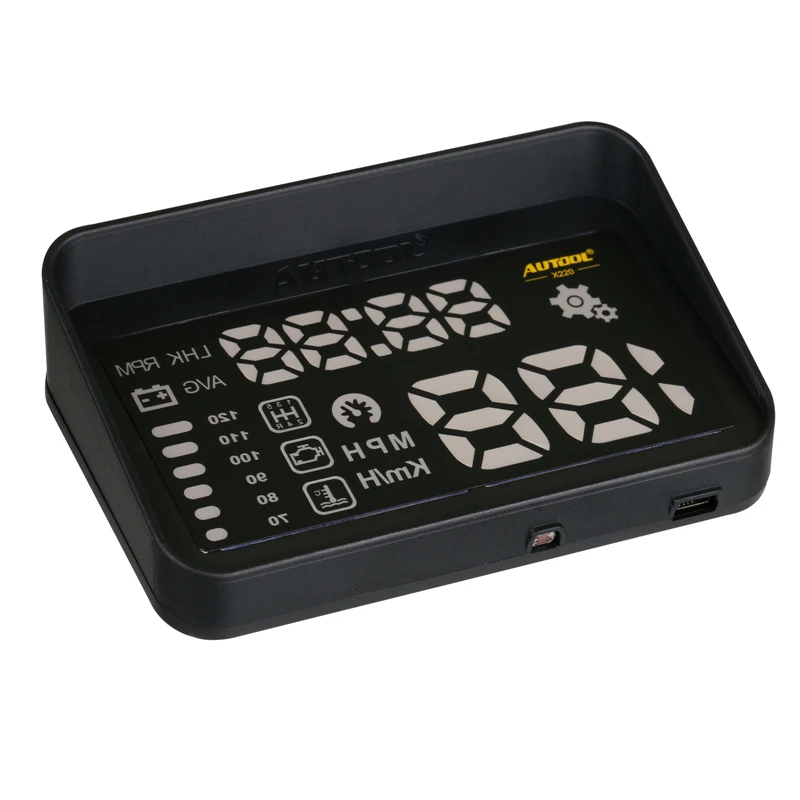 AUTOOL X220 HUD Дисплей проектор автомобиля OBD2 II измеритель температуры Напряжение
