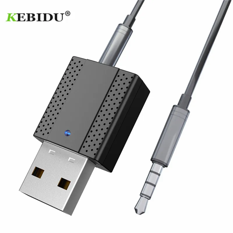 KEBIDU Портативный USB Bluetooth 5 0 передатчик приемник 3 мм Мини AUX аудио беспроводной