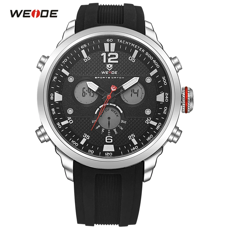 WEIDE Модные светодиодные цифровые кварцевые часы мужские военные спортивные часы Неделя дисплей мужские наручные часы Время часы Relogio Masculino