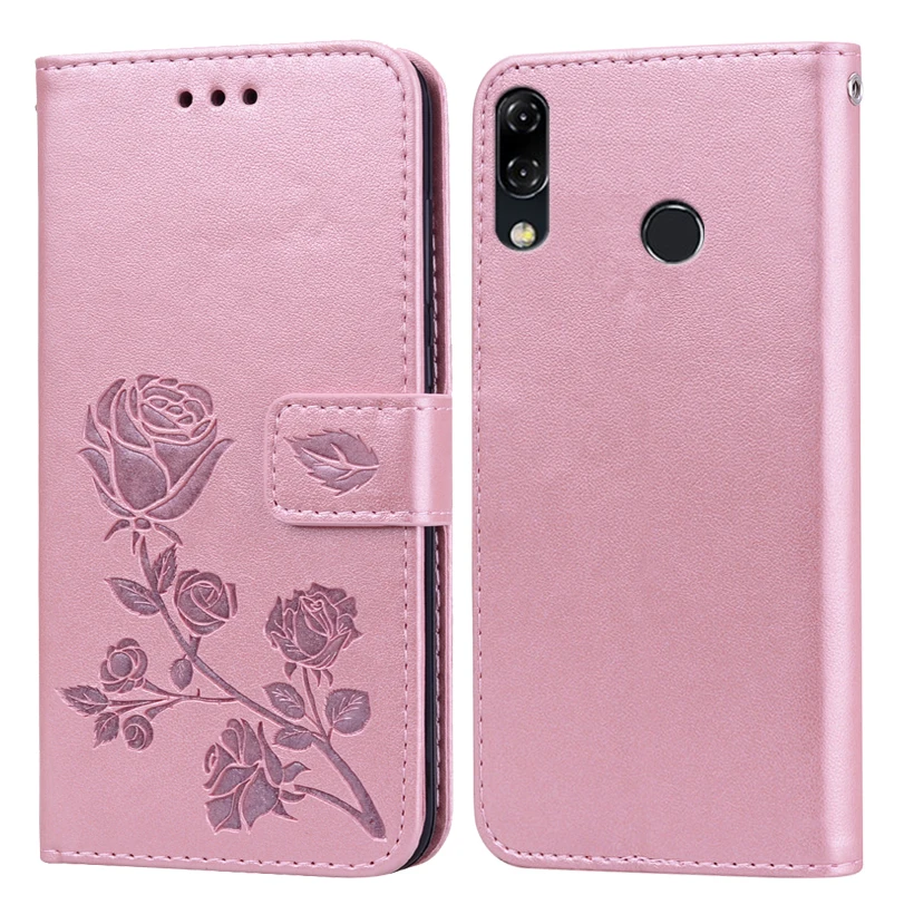 Роскошный кожаный чехол-кошелек с тиснением розы для ASUS ZenFone 4 Max ZC554KL ZC520KL ZE620KL ZC600KL