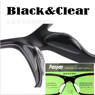 5 пар Силиконовые носоупоры для очков противоскользящие черные и прозрачные очки