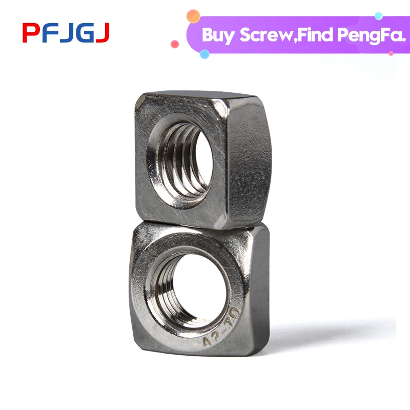 Peng Fa 100/50/20/10 шт. DIN557 GB39 M3 M4 M5 M6 M8 304 и 201 квадратные гайки из нержавеющей стали|Гайки| |