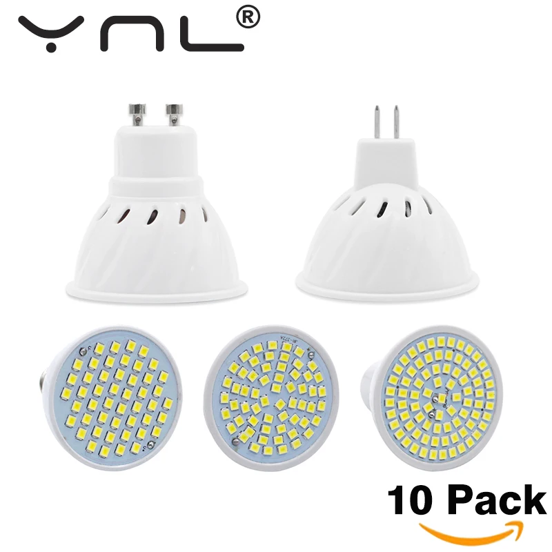 

10PCS Lot Led GU10 MR16 E27 E14 Led Lamp Bulb AC 220V High Bright Bombillas LED SMD 2835 48/60/80LEDs Lampara For Home Spotlight