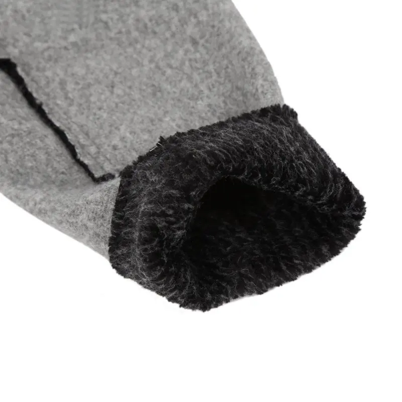 Серая шерстяная одежда с круглым вырезом пальто унисекс куртки зимняя теплая