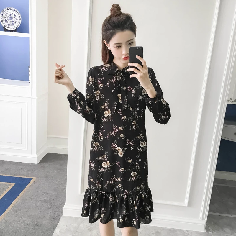 Женское винтажное платье с бантом зеленое/желтое/черное свободное приталенное