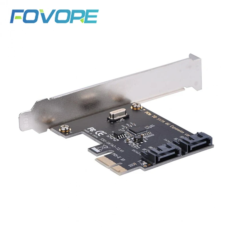 Плата расширения SATA 2 порта 3 0 III 6 Гбит/с PCI e плата express адаптер к PCIe с