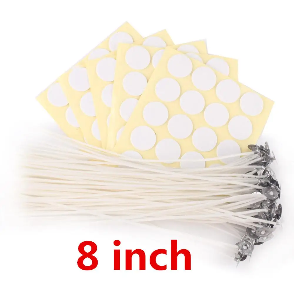 8 inch 100X6/8 inch candel Фитили хлопок core pretabbed предварительно воском с маршевых и Наклейки для DIY делая Свечи Интимные аксессуары - Цвет: 8 inch