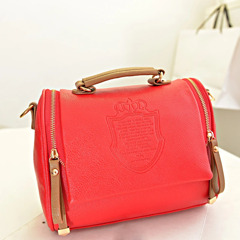 Женская сумка в британском стиле женская через плечо модная мягкая PU на 7 видов