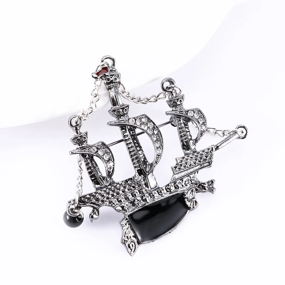 

Vintage Pirate Sailing Boat Ship Brooch Alloy Pirate Vessel Dragon Brooches Pin For Unisex Personality Best Gifts Jewelry Badge