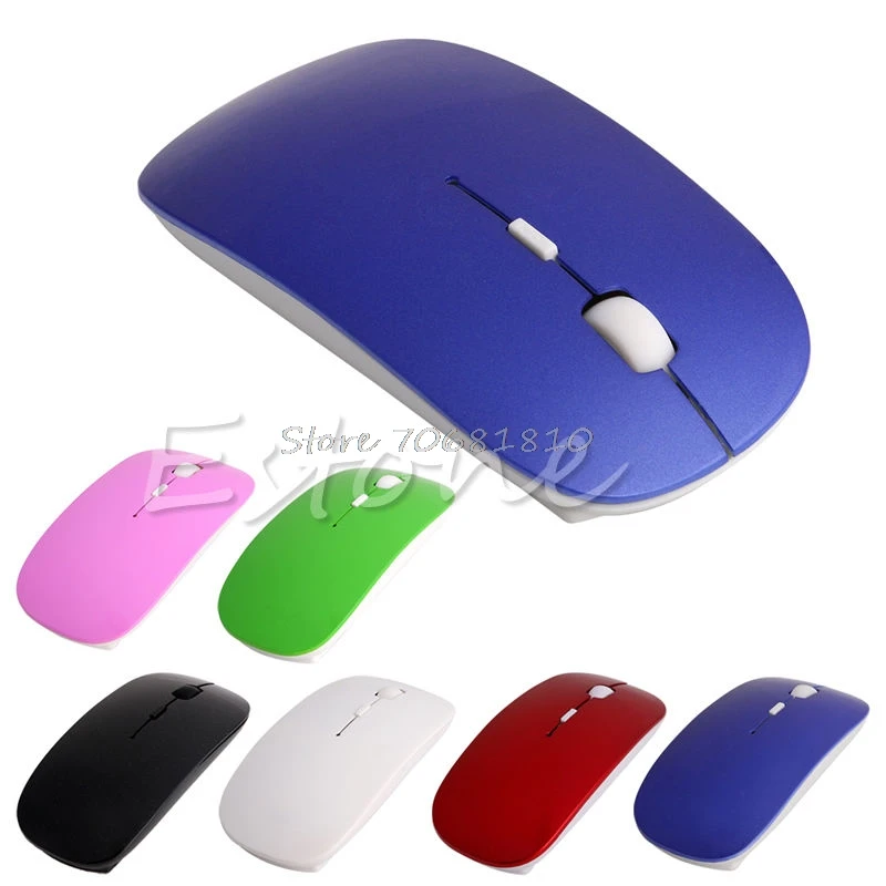 

2.4GHz Wireless Thin Ultra Optical Scroll Mouse/Mice +USB Receiver For PC Laptop Drop Shipping