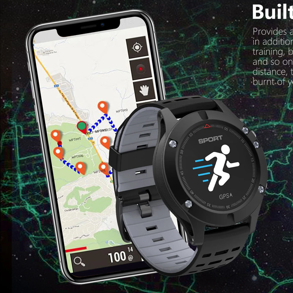 F5 спортивные smart watch BT 4 2 Smartwatch с Шагомер альтиметр термометр gps сердечного ритма