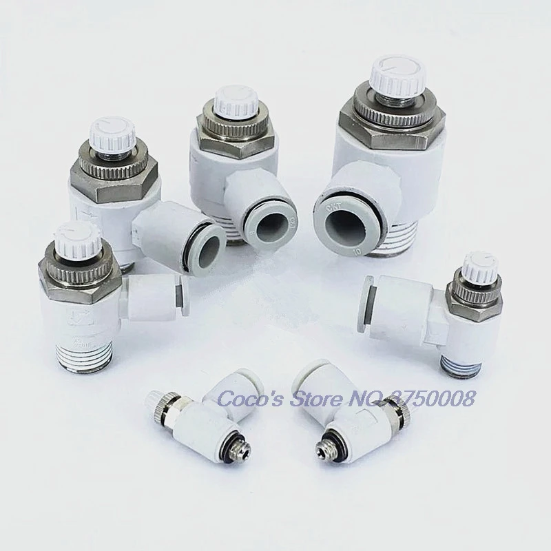 10 pcs AS2201F-01-04S/AS2201F-01-06S/AS2201F-01-08S/AS2201F-01-10S speed control valve Connector Air Pneumatic SMC type | Обустройство