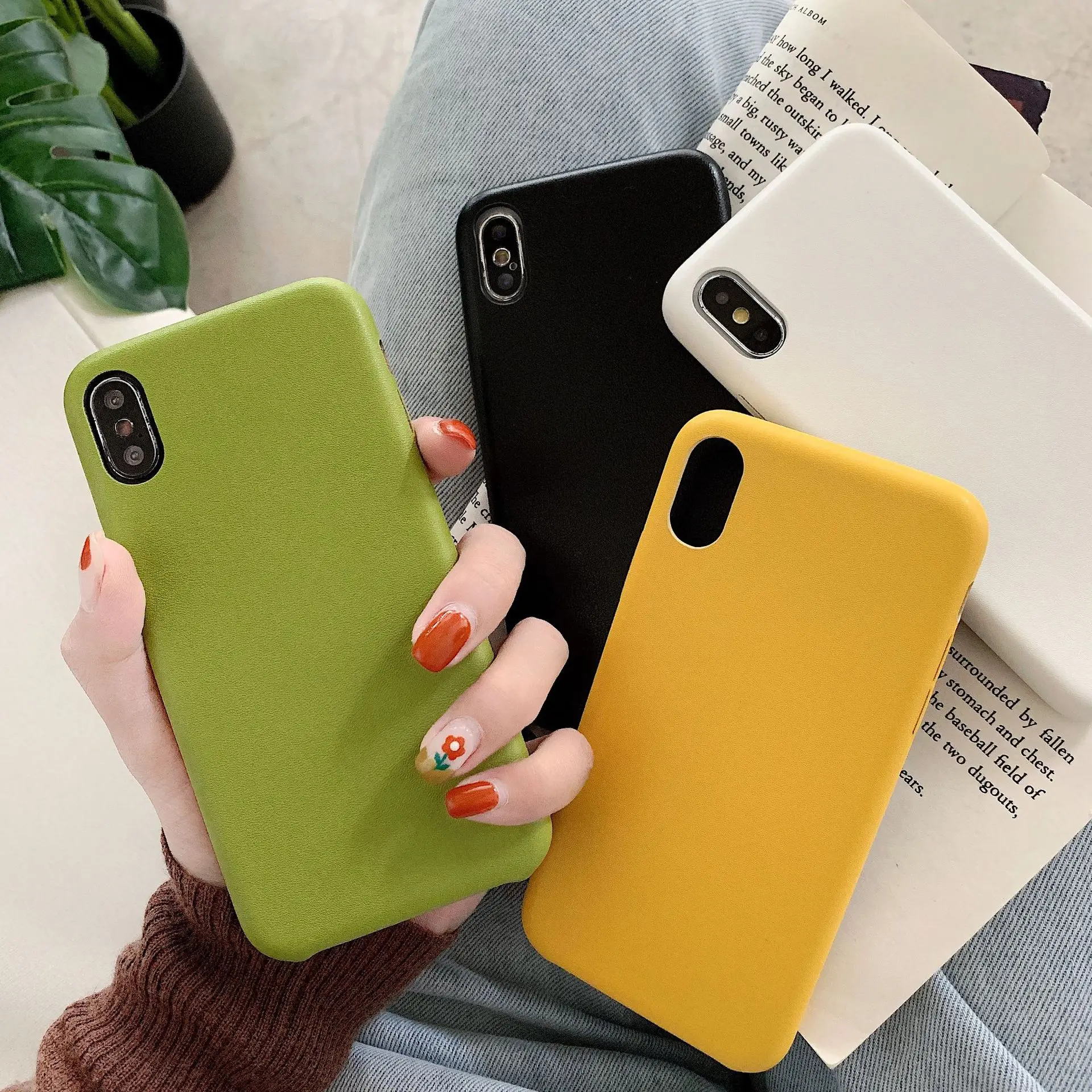 Роскошный однотонный чехол из ТПУ в Корейском стиле для телефонов iPhone 7 Puls 6 6S 8 X