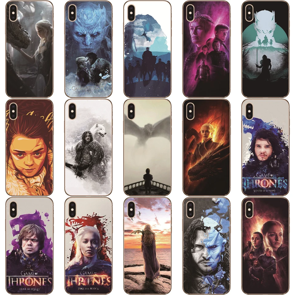 Чехол для IPhone X XS MAX XR 7 8 6 6S Plus 5 5S SE Game Thrones Daenerys Dragon Jon Snow Tyrion Lannister Мягкий силиконовый