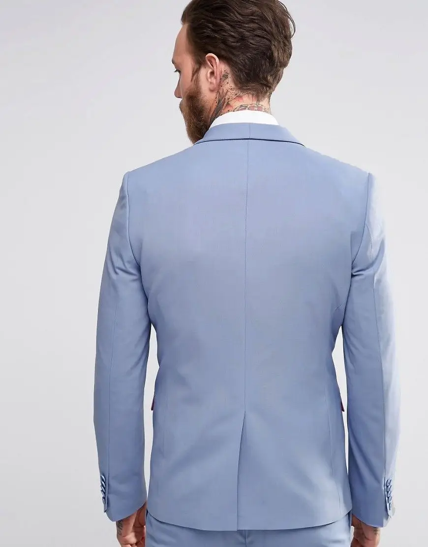 Классический Тонкий смокинг жениха шаль отворот Мужские костюмы