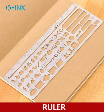 Пустотелая металлическая трафаретная линейка для скрапбукинга DIY портативная из