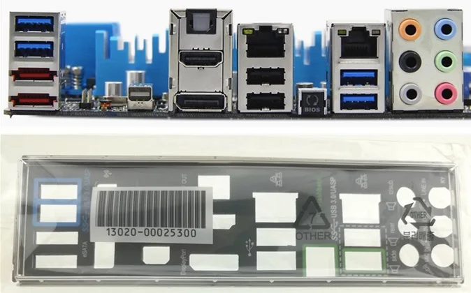 Новая задняя панель I/O для материнской платы P8Z77 V PREMIUM just shield backplate Бесплатная
