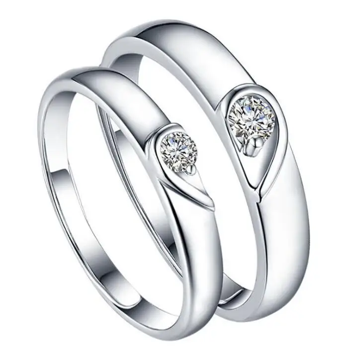Uloveido His and Her A Pair of Wedding Rings Couple Engagement Ring Valentine's Day Jewelry Gift Cubic Zironcia | Украшения и