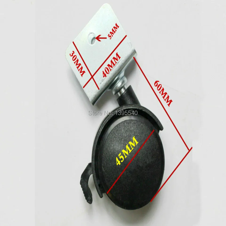 

New 2''Durable Nylon Rubber Swivel Castor Wheels Furniture Splint Rolling Brake Caster Home Office Computer Chair Castor