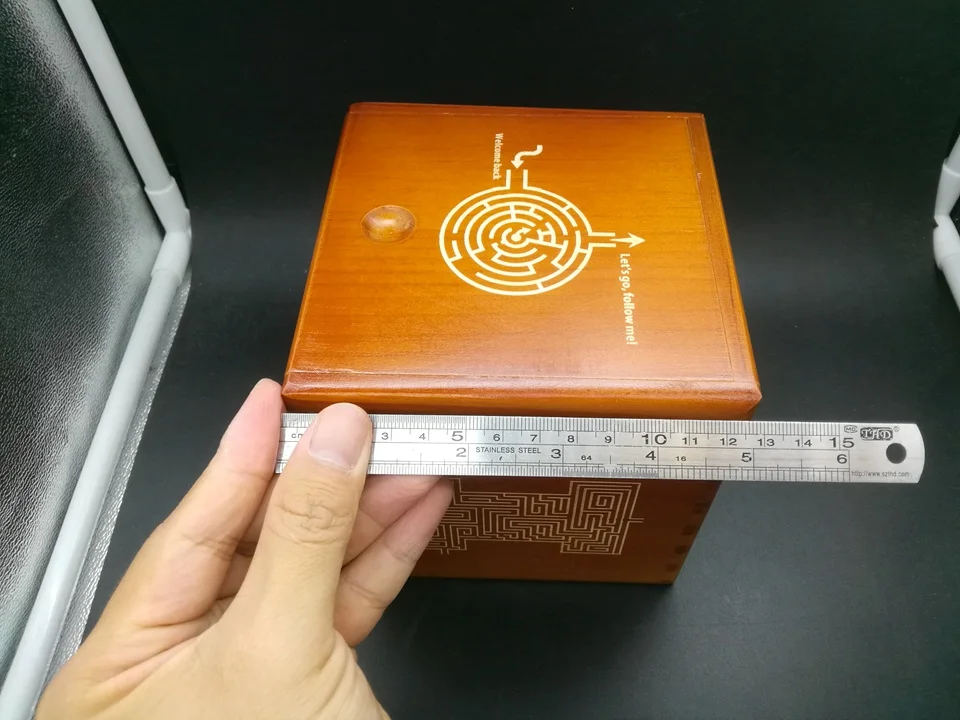 Детская Подарочная коробка-головоломка, деревянная игрушка, секретная 3D головоломка, сложная игра-лабиринт