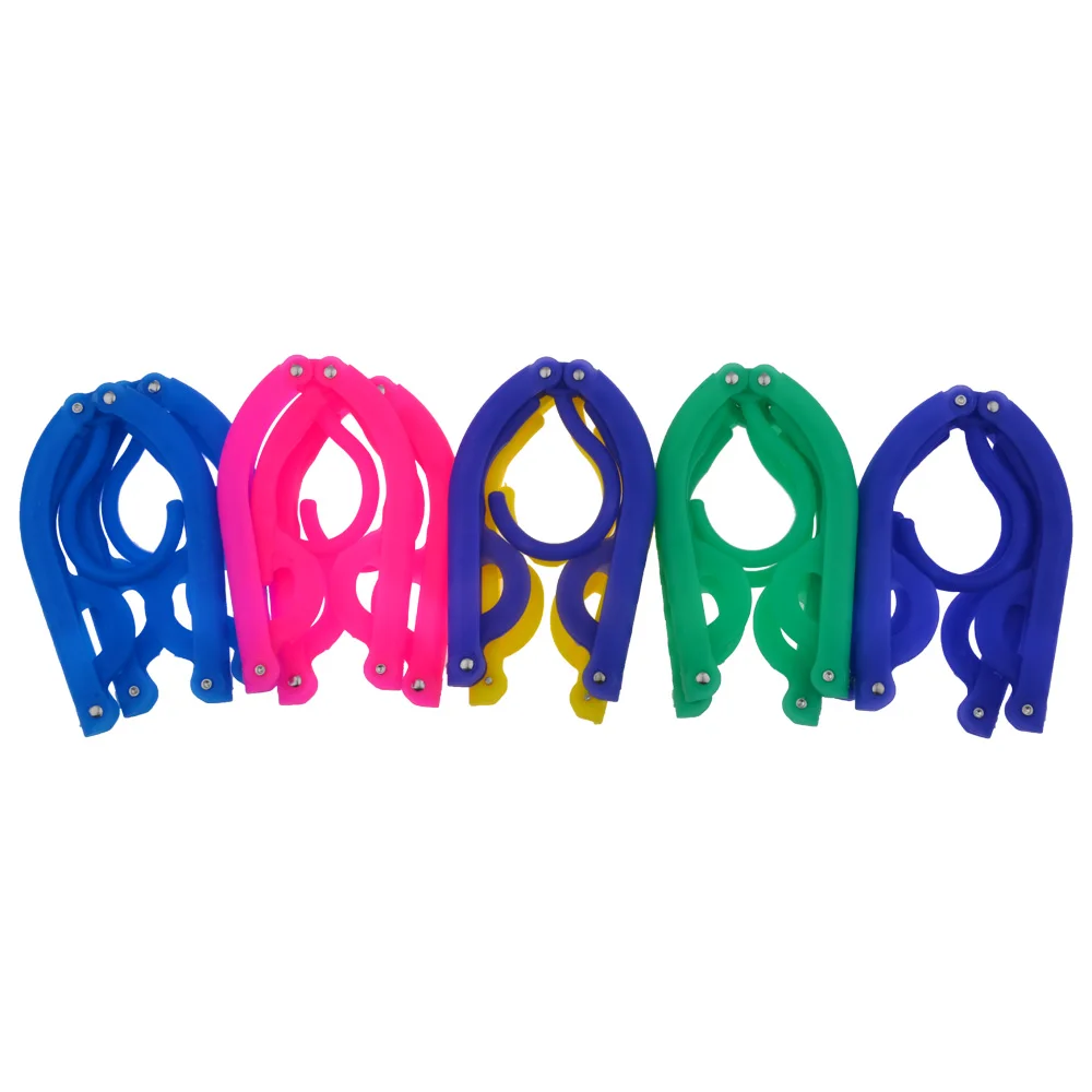 10 шт красочные вешалки для одежды складные пластиковые крючки конфетный цвет