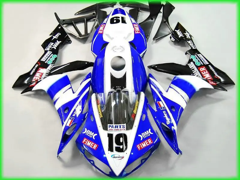 Комплект обтекателей для YAMAHA YZFR1 04 05 06 синий белый YZF R1 2004 2005 2006 YZF1000 набор литья под