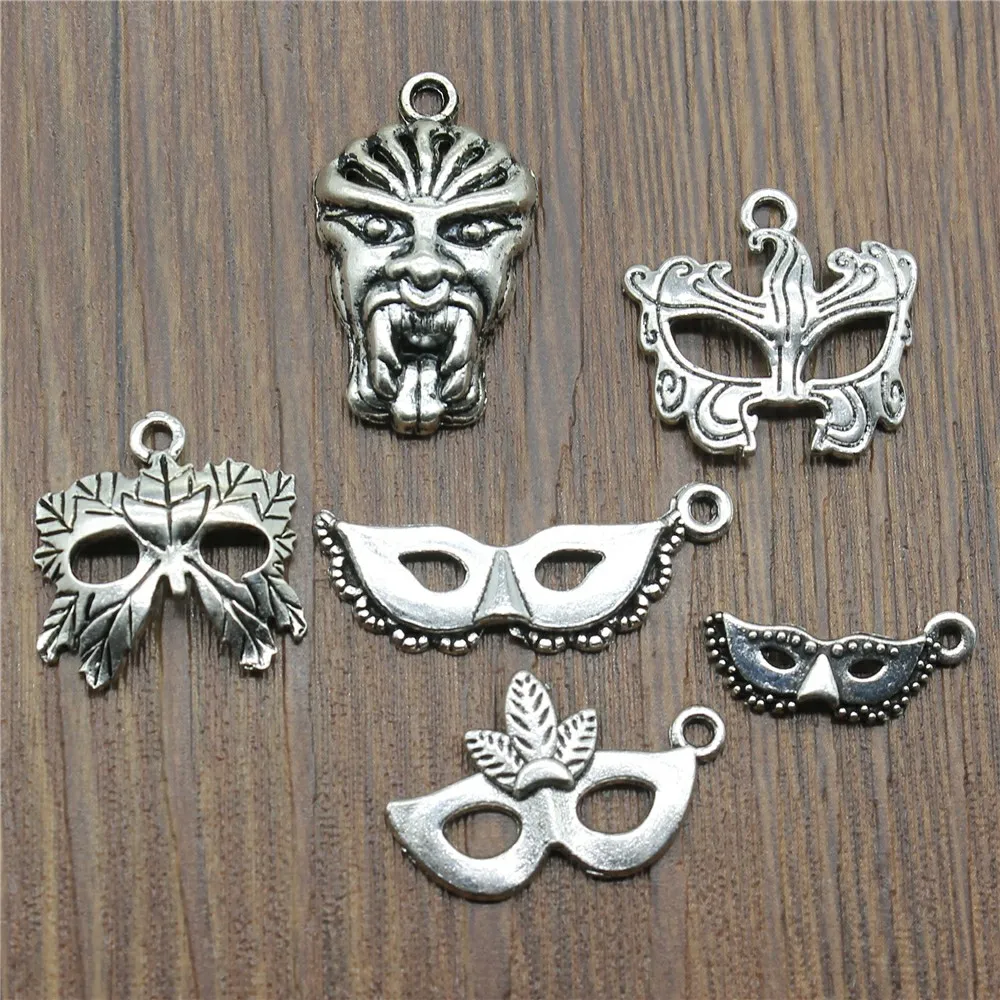 

Подвески для маски, Подвески, античные серебряные подвески для маски, ювелирные изделия «сделай сам», подвески для маски на выпускной, для и...