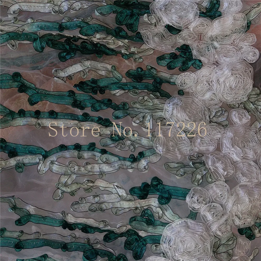 

Unique design 3d african french net lace fabric JRB-56018 hot sale tulle net embroidery lace in two colors for party dress