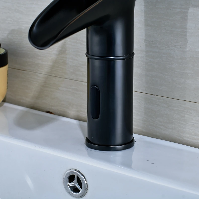 Oil Rubbed Bronze LED Color Change Sensor Bathroom Faucet Sink Tap Only Cold Water | Обустройство дома