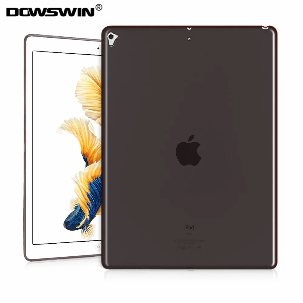 black DOWSWIN чехол для iPad Pro 12,9 чехол мягкий, с бесцветным прозрачным и TPU Защитный чехол для iPad Pro 12,9 дюйма чехол - Цвет: black