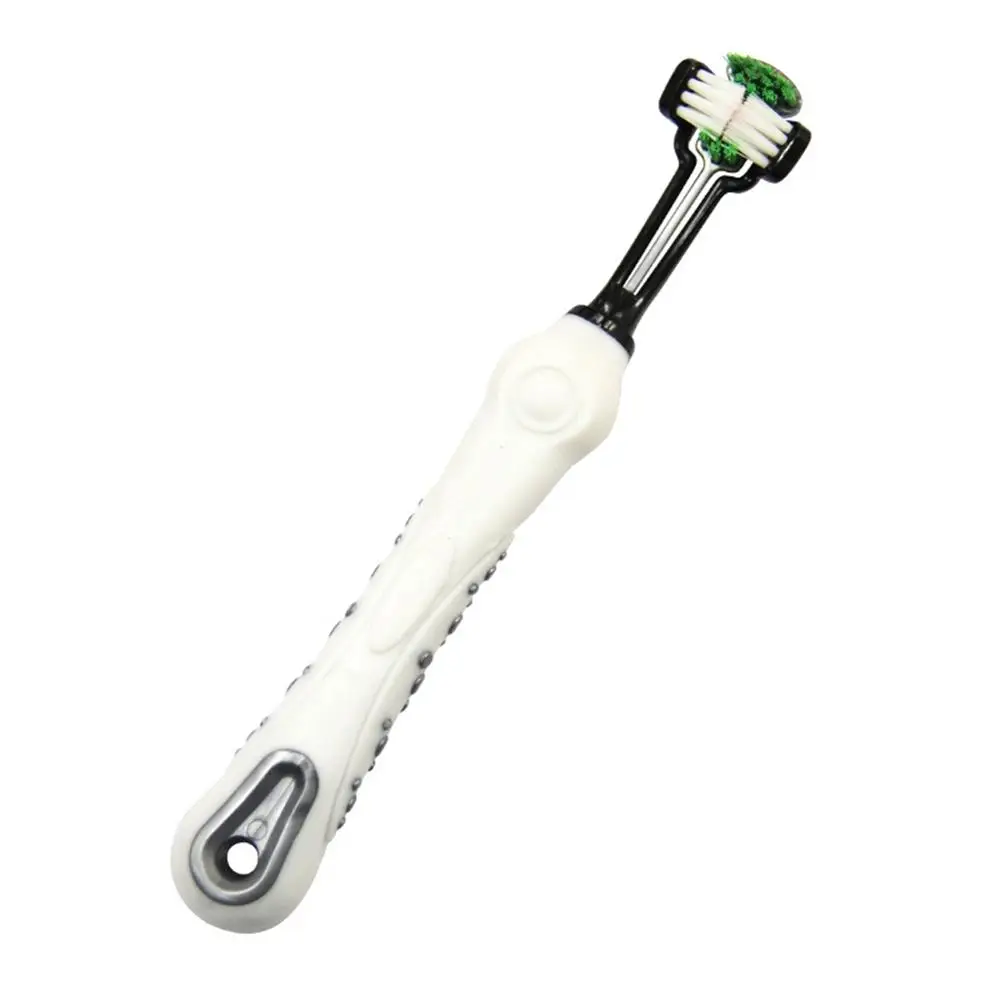 Зубная щетка с тремя зубьями для домашних животных| |