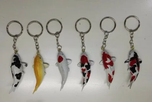 3 шт./компл. искусственные рыбки аксессуары брелок мебель модель koi три|keychain