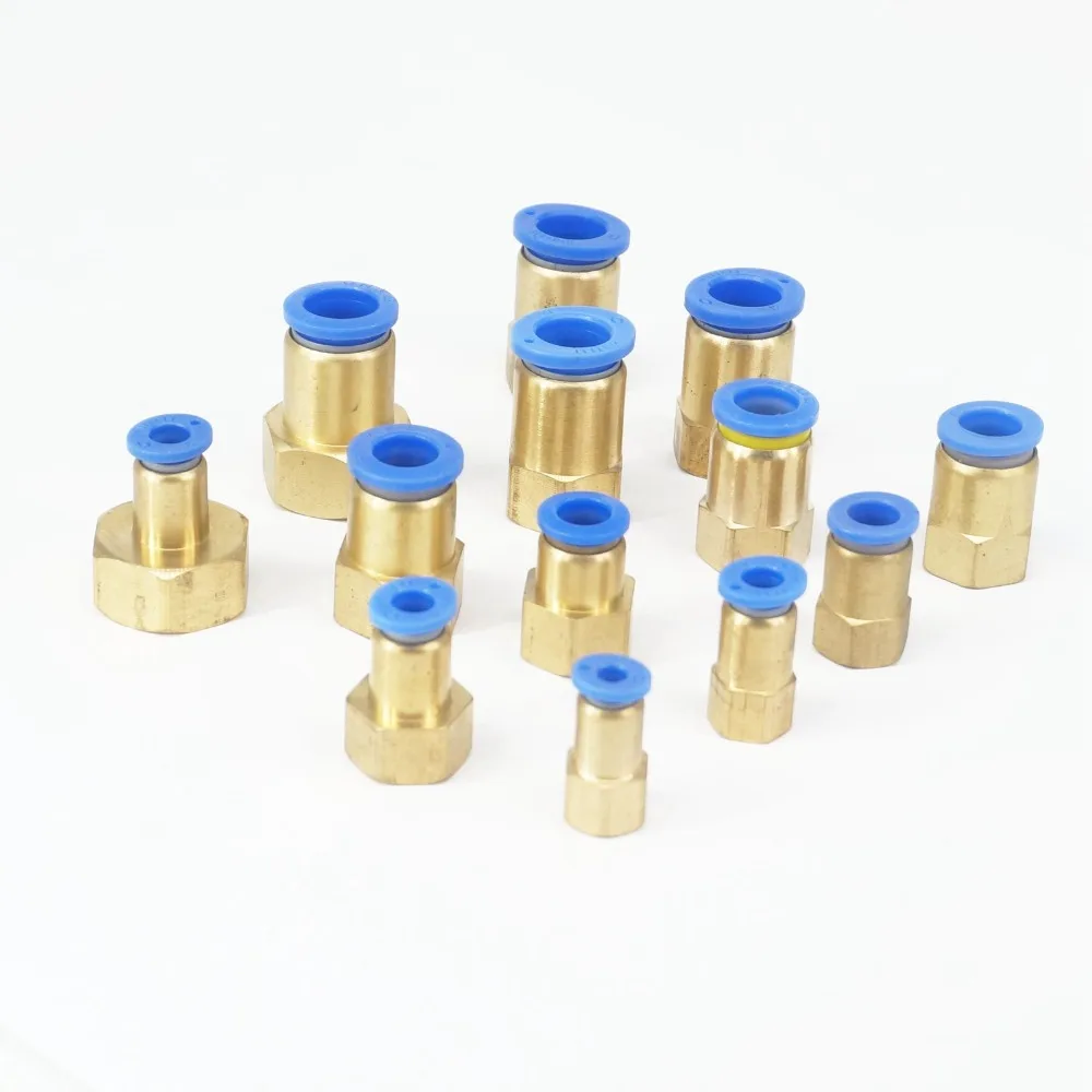 1/8 &quot1/4&quot 3/8 &quot1/2&quot BSP гнездо для трубки O/D 4/6/8/10/12 мм Pushfit пневматический