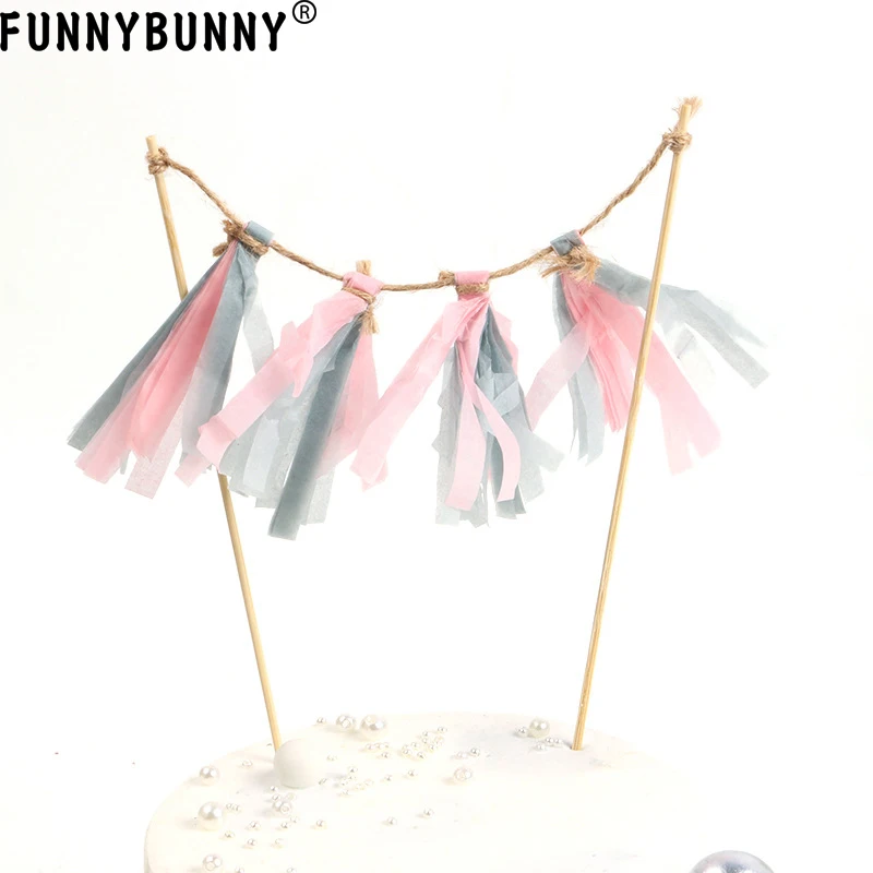 FUNNYBUNNY украшение для торта с цветными кисточками бумажный флаг рождественские