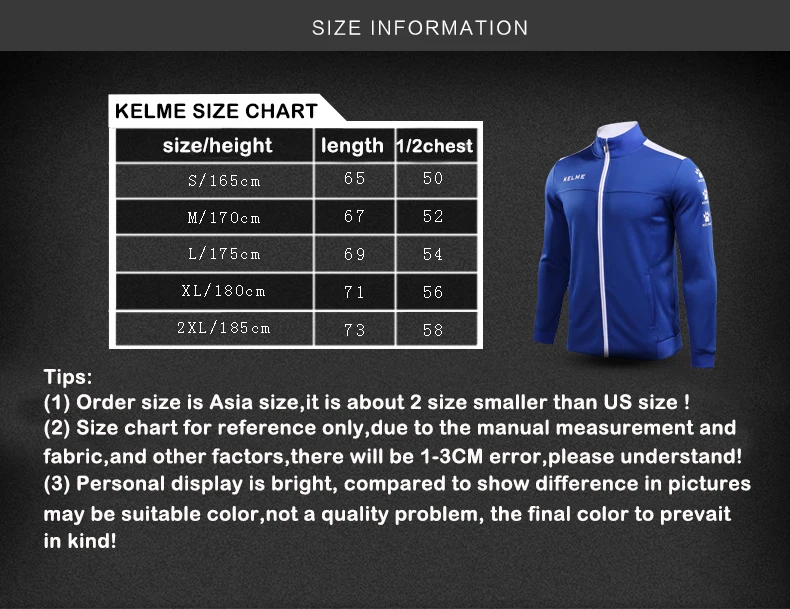 KELME куртка для бега Мужская дышащая быстросохнущая Спортивная тренировочная футбольная Джерси ветрозащитная верхняя одежда 3871307