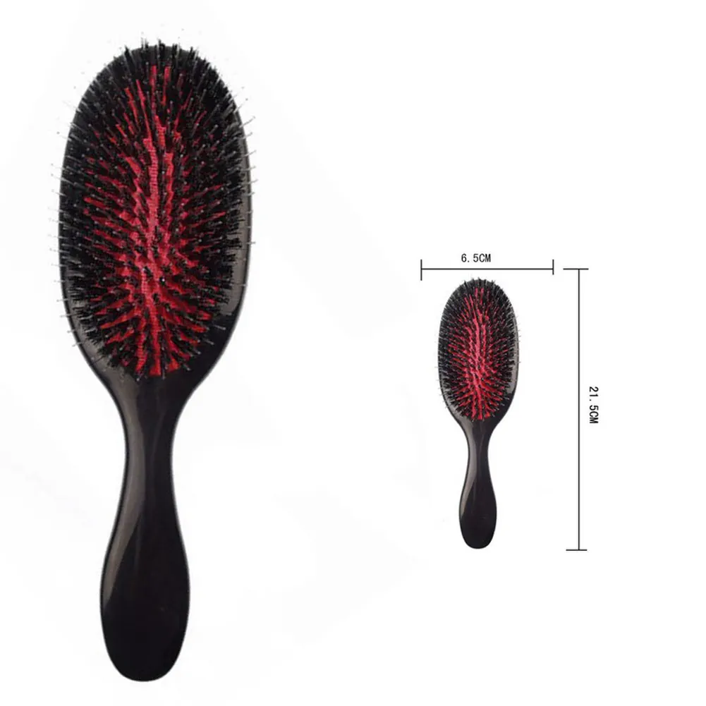 Антистатическая расческа для волос 1 шт. кисточка с овальной щетиной кабана и
