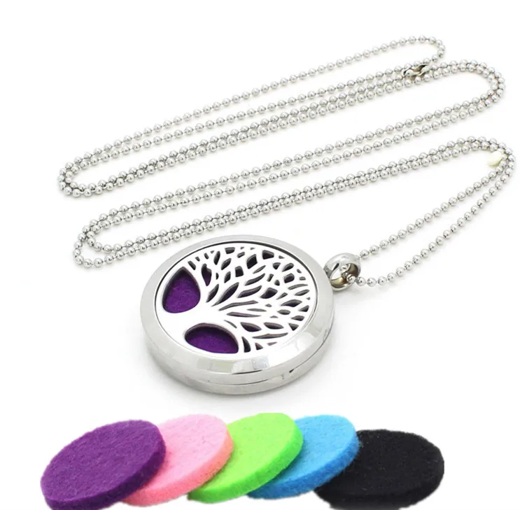 Пустое Дерево жизни Магнитный Ароматерапевтический диффузор Цепочки и ожерелья