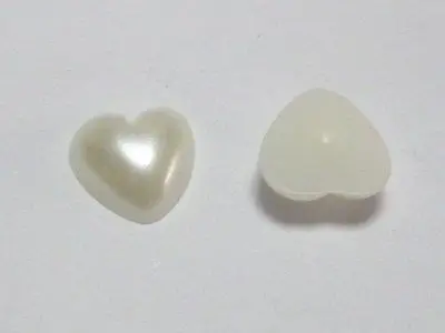 500 Перламутровые Бусины в форме сердца цвета слоновой кости 8x8 мм с плоской задней