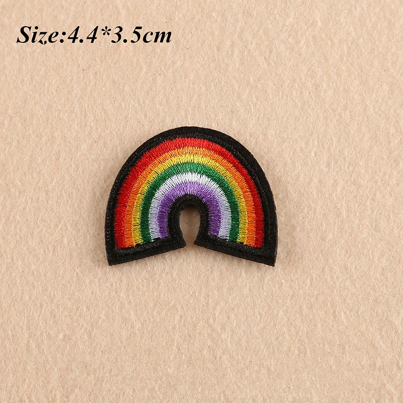 Радуга бальзам для губ камера Poo патчи утюжок на вышитые патч одежды палка значок