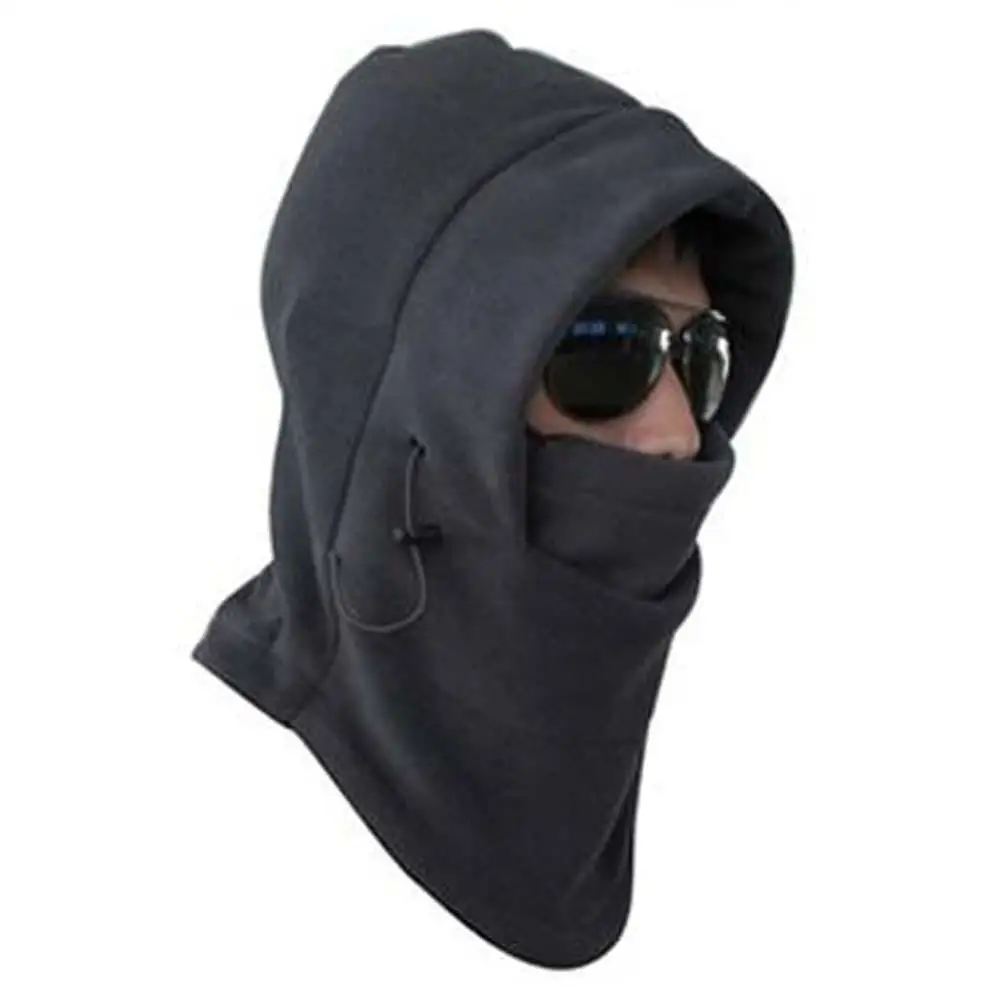 Hot Sale Thermal Fleece Hood Swat Wind Winter Stopper Face Mask Unisex Hat dark grey keep warm for men or women | Аксессуары для