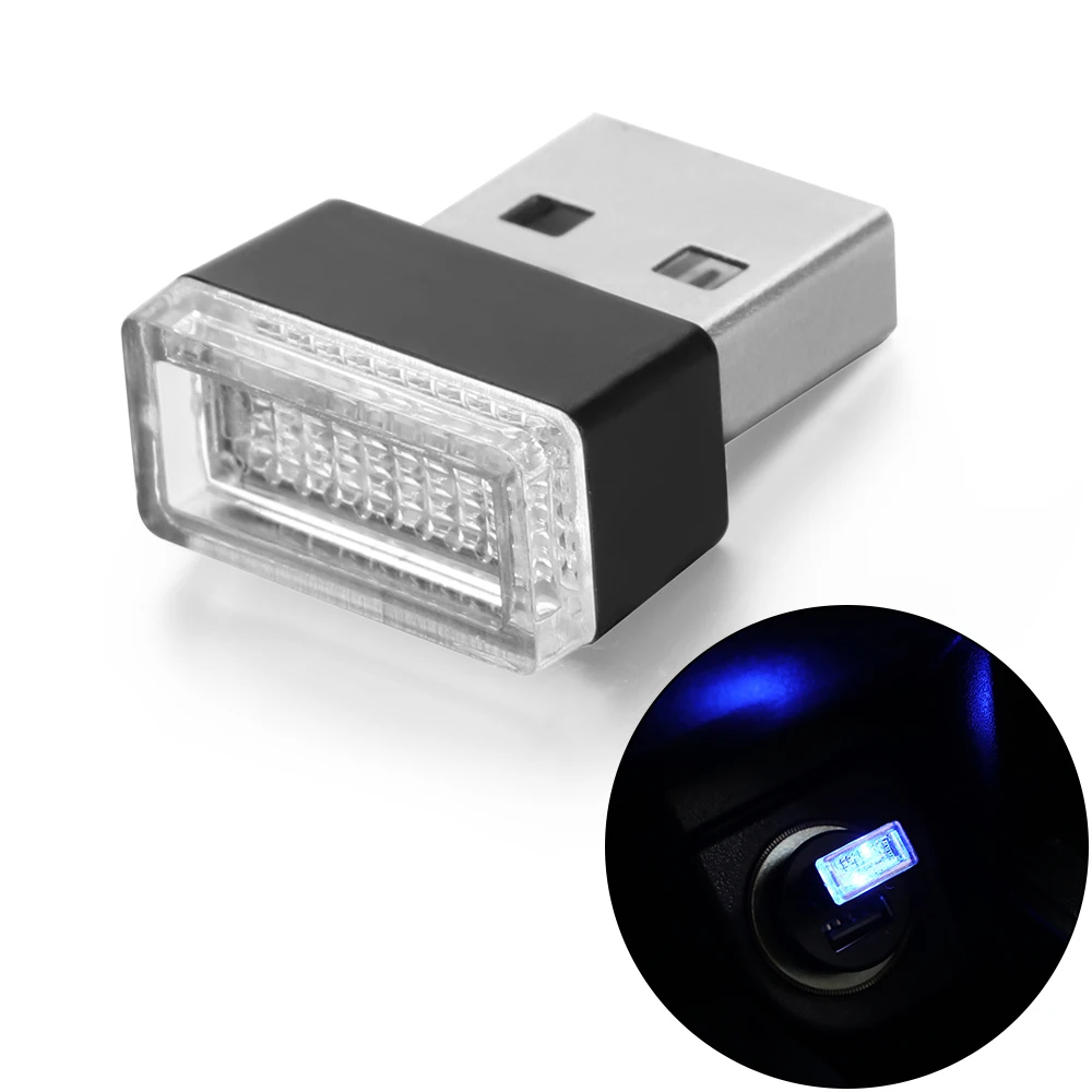 USB ночник светодиодный для внутреннего оформления автомобиля свет футовая лампа